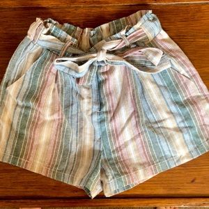 pastel shorts with drawstring